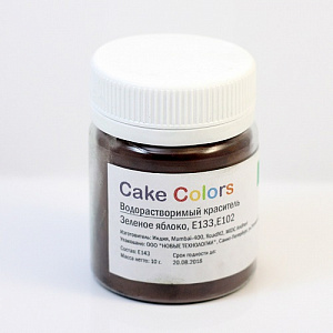 Водорастворимый краситель Cake Colors Зеленое яблоко, E143 10г