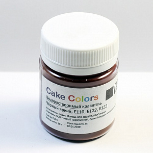 Водорастворимый краситель Cake Colors Черный яркий Е 110, Е122, Е133 10 г
